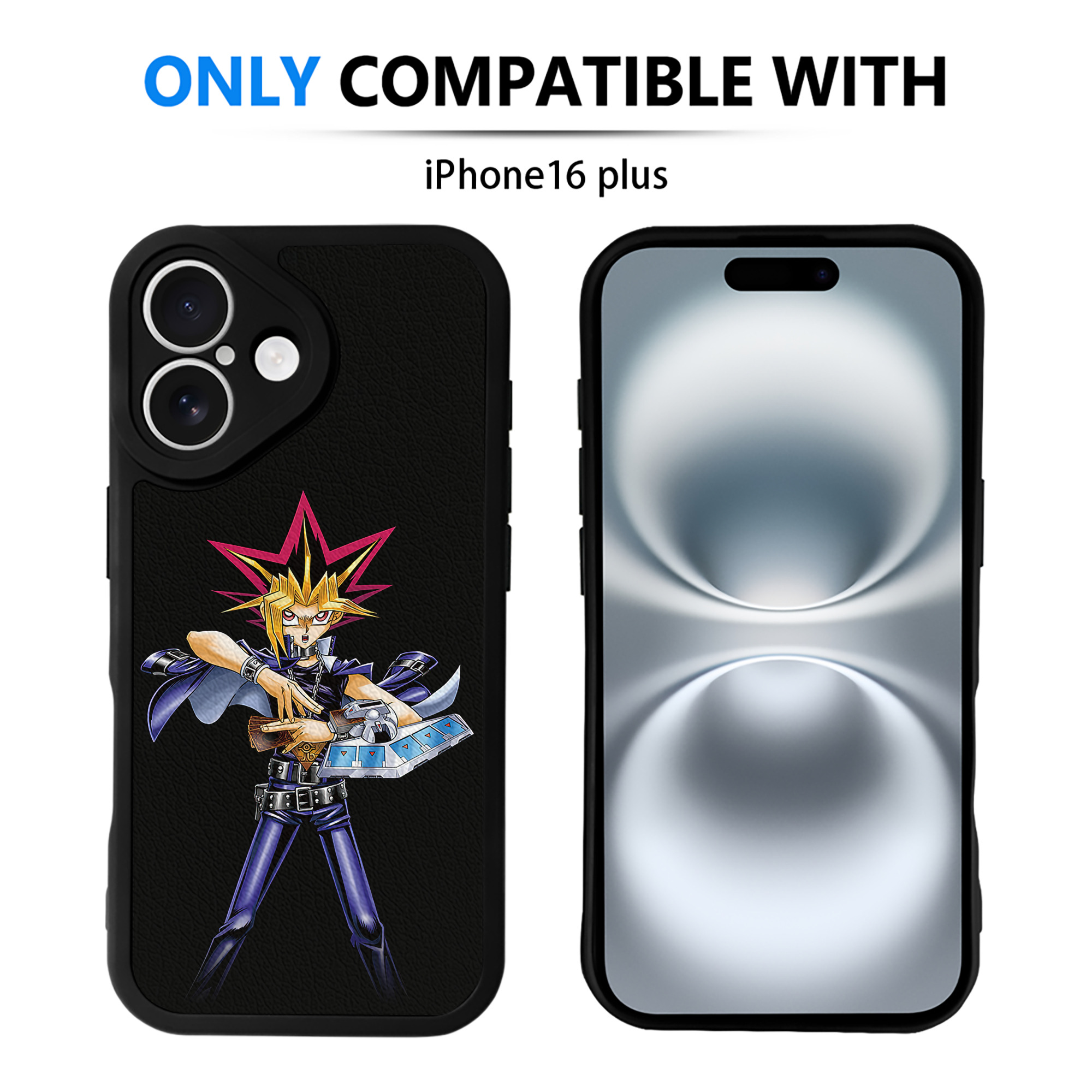 遊☆戯☆王 Yu-Gi-Oh! 【iPhone 16シリーズ対応】シリコンスマホケース（レザー調） 材質：シリコン